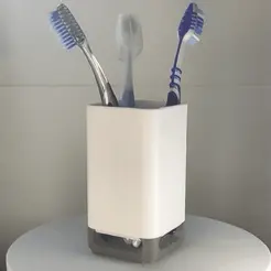 GIF-220420_210152.gif Fichier STL Porte-brosse à dents 3D anti-moisissure (2 couleurs)・Plan imprimable en 3D à télécharger, ScaleAccessoriesXF