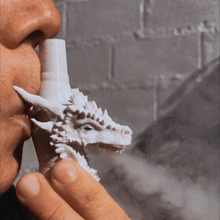 GIF 2.2.gif Fichier STL gratuit HOOKAH/CACHIMBA/SHISHA Drogon (Jeux des trônes)・Plan pour imprimante 3D à télécharger