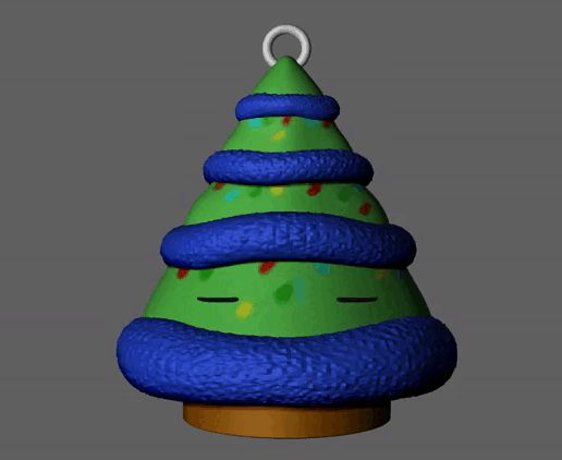 Sleeping-Christmas-Tree.gif 4 models of mini Christmas trees to decorate