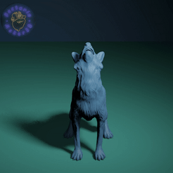 Lobo-aullando.gif Файл STL Волк воет на луну・Шаблон для 3D-печати для загрузки