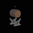 sud-1-3.gif wooden barrel with holes and stoppers with base