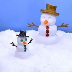 Gif3.gif 3D file Articulated Snowman・3D printing idea to download