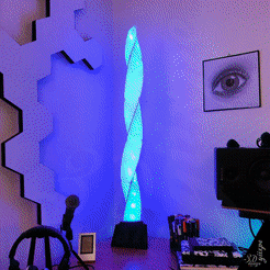 Présentation~1.gif Download STL file Neon 1 Meter Triangle Spiral Led Light • Object to 3D print, yiixpe