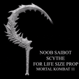 NOOB SAIBOT SCYTHE FOR LIFE SIZE PROP MORTAL KOMBAT 11 3D PRINTABLE NOOB SAIBOT SCYTHE FOR LIFE SIZE PROPS - MORTAL KOMBAT 11