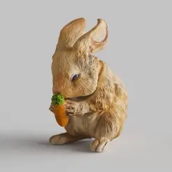 Bunny-Rabbit-Eating-Carrot-Version3.gif Fichier STL Lapin mangeant des carottes Version3- OUTILS ,SÉRIE JARDINAGE・Design à télécharger et à imprimer en 3D