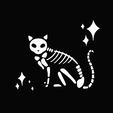 ALEXA_ECHO_DOT_5_CAT_SKELETON.gif Suporte Alexa Echo Dot 4a e 5a Geração Cat Skeleton