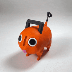 ezgif.com-gif-maker-4.gif Fichier STL Porte-couteau à beurre Pochita (tous les quatre)・Modèle pour imprimante 3D à télécharger