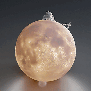 Christmas ornament and/or LED garland lampshade-07 /True moonlight litophane effect