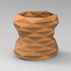 untitled.348.gif Archivo STL MACETA LAPICERO ORIGAMI FACETADO FLOWERPOT・Plan de impresión en 3D para descargar