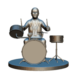 My-Video.gif Fichier OBJ jouer du tambour・Modèle à télécharger et à imprimer en 3D, krazypoly