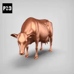 gif.gif STL file dairy cow pose 03・3D print model to download