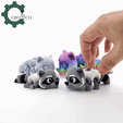Articulated-Crochet-Raccoon.gif Articulated Raccoon by Cobotech, Articulated Dragon , Fidget Toy, Home/Desk Decoration, Unique Gift