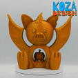 InShot_20230810_174849565.gif STL file BAT BUDDY, a Koza halloween bat printed in place without supports・3D printer design to download