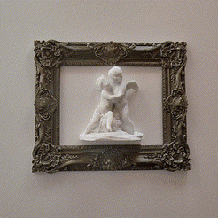video.gif Free STL file 3D Picture Model Frame Cupid and Psyche・3D printable design to download