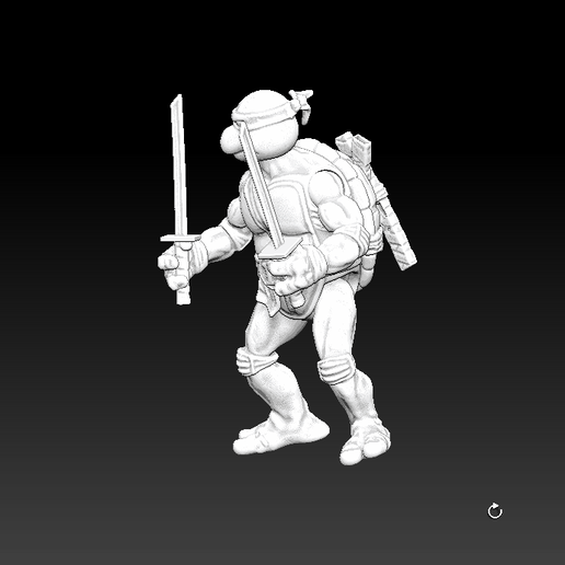 Leonardo3.gif Leonardo TMNT 6" ACTION FIGURE FOR 3D PRINTING.