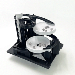 auger-double-bowl-suzy_AdobeExpress.gif 3D file Marble Machine - Modular Design - Auger Elevator with Double Bowl Module・Model to download and 3D print