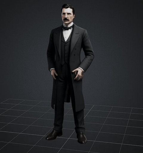 dbx-nikola-tesla.gif DBX Nikola Tesla Stl Obj Glb for 3D Printer