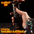 1.gif 3D file COLLAPSING KATANA - TANJIRO - DEMONSLAYER - (PRINT IN PLACE + ASSEMBLY VERSION)・3D print design to download