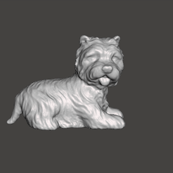 GIF.gif West highland terrier dog mascot figurine
