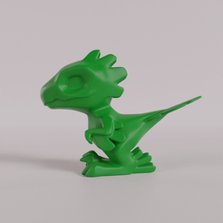 ezgif-5-d70f7181f7.gif STL file baby raptor・3D printable model to download