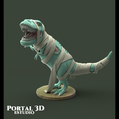 T_REX-1.gif Archivo STL Zombie T-rex/HALLOWEEN・Design para impresora 3D para descargar, Portal_3D_Estudio