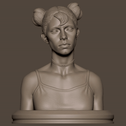 ezgif.com-gif-maker.gif STL file Girl Bust・3D printing template to download