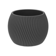 Special_vertical_line_Spherical_pot_Bowl.1423.gif FINNED SPHERICAL VASE - POT - PENCIL HOLDER OR PLANTER
