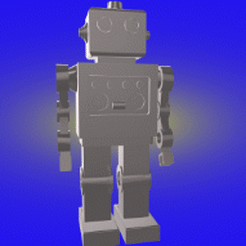 Pe STL-Datei Retro-Roboter・3D-druckbare Vorlage zum herunterladen, Mishalle