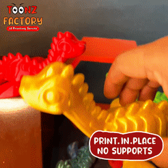 gif2.gif STL file FLEXI PRINT-IN-PLACE LOCHNESS MONSTER ARTICULATED・3D print design to download, ToonzFactory