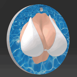 01.gif STL file Bikini pendant or wall decoration・3D printing model to download