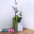 funstl-vase-ribbon-wave-video-1.gif FUNSTL - Vase Duo Wave Ribbon, Modern design 3MF