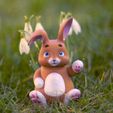 Thumb1.gif STL-Datei Print-In-Place Cute Lucky Bunny・Vorlage für 3D-Druck zum herunterladen