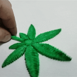 ezgif.com-optimize-3.gif Archivo STL hoja marijuana, weed, cannabis・Objeto imprimible en 3D para descargar