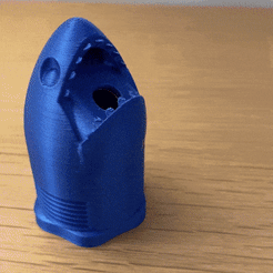 pencil sharp.gif Бесплатный STL файл Shark pencil sharpener・Объект для скачивания и 3D печати