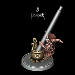03_PsySilk_ScaldingWitch_Logo.gif 3D file scalding witch・Model to download and 3D print