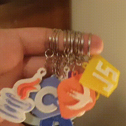 Ultimate Programming Keychain Bundle (11 languages) 3D model