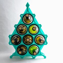 DSC_9099.gif Archivo 3D Christmas tree and Wine / Árbol de Navidad y Vino・Plan para descargar y imprimir en 3D, hexagonalconcept