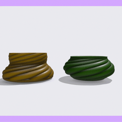 GMP_U2F2ZUdIMDE=.gif STL file Two flower pots design twist 2 3・Design to download and 3D print