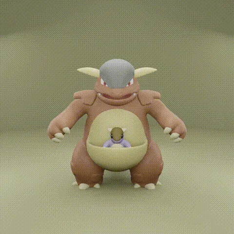 Kangaskhan2.gif Paquet Pokemon No. 001-151 Génération I