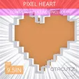 Pixel_Heart~9.5in.gif Pixel Heart Cookie Cutter 9.5in / 24.1cm