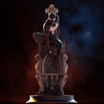 Fan Art Symbiote Spiderman - Statue