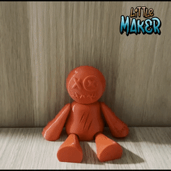 voodoo.gif STL file Budu Yim doll - Halloween・3D printable model to download