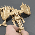 Dragon_Animated.gif STL file WINGED DRAGON ARTICULATING FLEXI WIGGLE PET, PRINT IN PLACE・3D printing model to download, MaximumDT