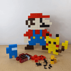gif-pixel-art-building-blocks-3D-print-model.gif 3D-Datei Pixel Art Building Blocks kostenlos・3D-druckbare Vorlage zum herunterladen