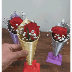 2.gif Fichier STL gratuit Cône pour fleurs, bonbons, etc.・Design pour impression 3D à télécharger