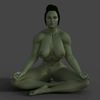 01.gif 3D file She-Hulk yoga・Design to download and 3D print