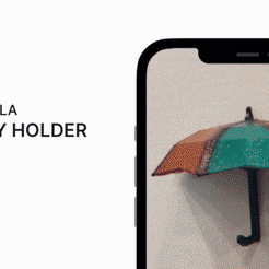 umbrella.gif Fichier STL Porte-clés parapluie・Design pour imprimante 3D à télécharger