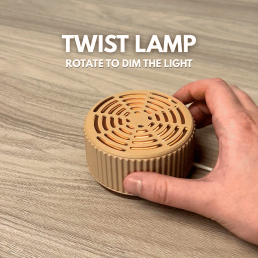 Twist Lamp | Rotating Light Shade | Adjustable Ambient Light