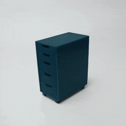 IKEA-ALEX-DRAWER-UNIT-112-MINIATURE-MODEL.gif STL file IKEA-INSPIRED ALex Drawer Unit 1:12 Miniature model・3D printing model to download, RAIN