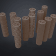 dnd-terrain-rollers-3d-print-texture-tiles.gif 3D file DnD terrain rollers – Tiles・3D print design to download